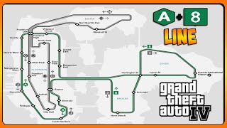 Take a relaxing Liberty City Train Ride on the Green Line  A8 lines GTA IV [upl. by Petr]