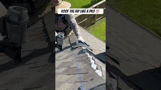 Roof the hip like a pro 💯roofing construction roofer roofers roof work dyi [upl. by Magna366]