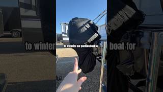 Winterizing our pontoon boat pontoon boat winter amazonfinds [upl. by Ahgiela83]