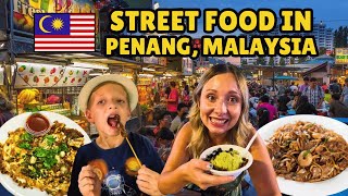 FIRST TIME TRYING STREET FOOD IN PENANG MALAYSIA 🇲🇾 [upl. by Nylatsirhc]