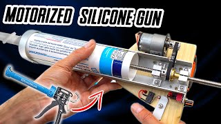 INCREDIBLE project motorized silicone gun DIY [upl. by Ahsitahs]