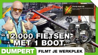 Amsterdamse grachten weer helemaal schoon  Grofvissers bij Dumpert Filmt Je Werkplek [upl. by Sualkin]