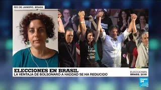 Informe desde Río Bolsonaro obtendría un 48 de los votos contra un 38 de Haddad [upl. by Sy]