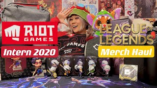 🔻Riot Intern🔻2020 Merch Unboxing  League of Legends figures mousepads clothes  more [upl. by Ecirtram814]