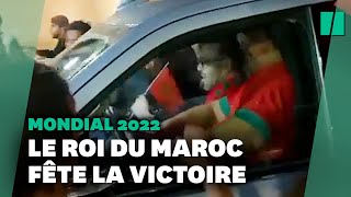 Même le roi du Maroc est sorti fêter la victoire contre l’Espagne [upl. by Donni]