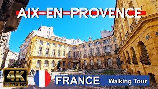 🇫🇷 Aix en Provence France Walking Tour 4K 60fps UHD [upl. by Dempster]