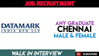 Datamark India Bpo Ltd Job VacancyAmbattur JobsMale amp FemaleTamilnadu JobsMnc Jobs [upl. by Atteiluj129]