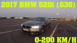 2017 BMW G30 520i RideampSoundampAcceleration 0200 kmh [upl. by Boice]