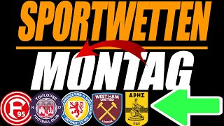 SPORTWETTEN MONTAG🔥 4 SAFE TIPPS❗️📝 [upl. by Yotal607]