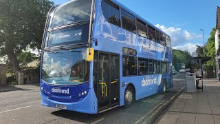 RARE ON THE X21 CONSETT RUN X Lines X21 to Durham  Go North East 6238  SN61 BGY [upl. by Atinihs859]