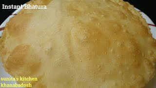 INSTANT BHATURA RECIPE  Instant Bhatura With Soda Water  Hindi Recipe  instantbhatura [upl. by Mila]