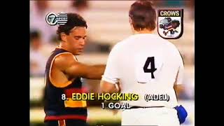 Eddie Hocking bamboozles Barry Stoneham Adelaide Crows 1991 [upl. by Nodnarg47]