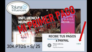 TOLUNA INFLUENCERS  MI PRIMER PAGO SÍ PAGA 2021 [upl. by Lodovico919]