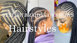 STYLISH BRAIDS CORNROWS HAIRSTYLES 😱 [upl. by Nicolau]