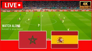 En directo Marruecos vs España Sub23  Semifinal Juegos Olímpicos París 2024  Fútbol Gameplay [upl. by Nioe]