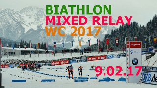 BIATHLON MIXED RELAY 9022017 World Championships Hochfilzen Austria [upl. by Hume829]