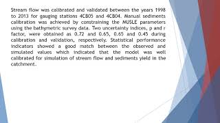 Uncertainty Analysis and Calibration of Swat Model for Estimating Impacts of Conservation Methods on [upl. by Anirahtak]