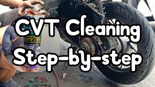 CVT Cleaning Stepbystep l Honda Click 125i 😃 [upl. by Ydnerb]