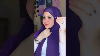 لفه سهله وثابته 💜🧕🏻 hijabstyle خلودمحمود لفاتحجاب hijab hijabfashioninspiration [upl. by Neumeyer133]