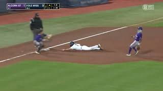 Ole Miss Player Steals 2nd 3rd amp Home In The Same Play [upl. by Thgiwed]