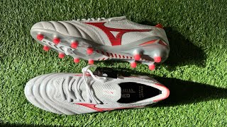 UNBOXING MIZUNO MORELIA NEO IV BETA JAPAN WHITE RADIANT RED HOT CORAL 4K [upl. by Sato482]