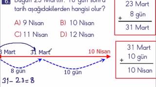 Matematik Sevinci 4 Test 29 Saat Takvim Soruları [upl. by Corinna527]