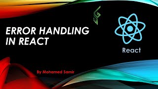 30 Error Handling in React  React بالعربي [upl. by Niatsirt]