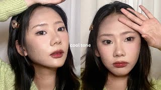 grwm 𝜗𝜚 ‧₊˚ daily cool tone makeup  my latest beige makeup obsession  monolid eye makeup  kbeauty [upl. by Tonnie918]