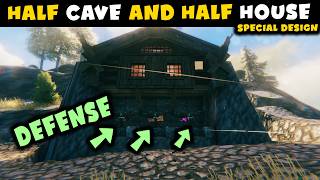 This is the FIRST TIME Ive ever made a BASE like this  HALF Cave and HALF House  VALHEIM [upl. by Haidadej763]