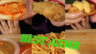 MUKBANGERS ONLY CURIEASMR  ASMR FAST FOOD COMPILATION [upl. by Kcirdlek]