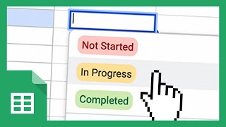 Google Sheets Tutorial Add a Custom Drop Down Menu [upl. by Curhan]