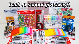 back to school shopping  GIVEAWAY amp my two years on YouTube  school supplies haul amp giveaway [upl. by Luapsemaj]