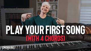 Play Your First Song On Piano With Only 4 Chords [upl. by Nalym]