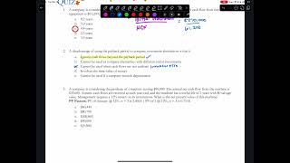 Quiz  Ch 24 Capital Budgeting [upl. by Nnairam390]