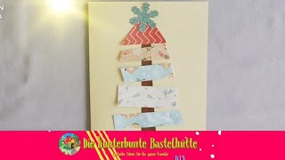 😊Weihnachtskarte basteln Anleitung für Kinder  Basteln mit Kindern Sehr einfach👍 [upl. by Aimal]