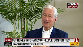 JPMorgan Chase CEO talks in WISHTV exclusive about fixing US income inequity [upl. by Neemsaj355]