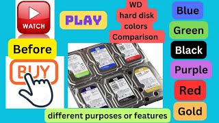 Different color codes you should know in a WD HDD  Blue  Green  Black  Red  Purple  Gold [upl. by Redvers305]