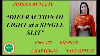 Diffraction of light at a single Slit  Chapter 10 Wave Optics Class12 physics [upl. by Yme624]