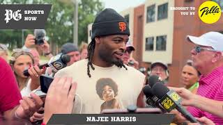 Steelers training camp Najee Harris talks contract in first public offseason comments [upl. by Axe]