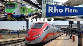 Frecciarossa italo e treni suburbani a Rho Fiera Milano [upl. by Aenehs37]