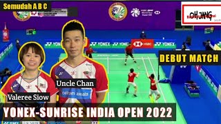 Chan Peng Soon  Valeree Siow Debut Match  INDIA OPEN 2022 [upl. by Ahsino]