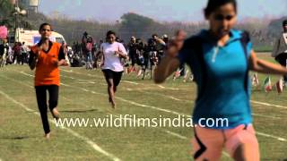 Womens 200 meter race captured in slow motion  Ludhiana [upl. by Burman2]