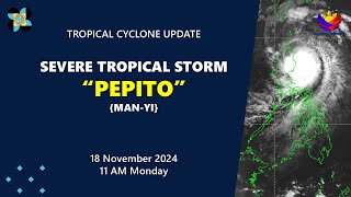 Press Briefing Severe Tropical Storm PepitoPHManyi at 500 PM  Nov 18 2024Monday [upl. by Feeley]