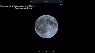 Penumbral Lunar Eclipse Time Lapse x60  Seestar S50  Pompey Observatory  25 March 2024 [upl. by Tenahs]