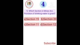 Mines Act MCQs 04112024 [upl. by Maunsell138]