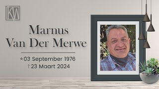 Begrafnis diens vir Marnus Van Der Merwe 4 April 2024 [upl. by Rheba]