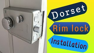 Dorset normal rim lock kaise lagate Hain  hardware rim lock installation video [upl. by Zorah]