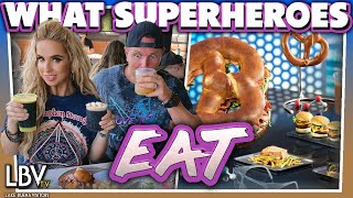 Pym Test KitchenWe try EVERYTHING on the menu Food Review amp Disney Avengers Food Imagineering DCA [upl. by Macrae]