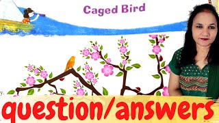 Caged Bird  Question Answers  Class 7  English Ferry [upl. by Mikeb775]