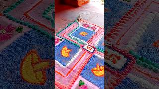 DIV rangoli idea  diwali special bts art easy rangoli shorts viralvideo new status [upl. by Laufer]